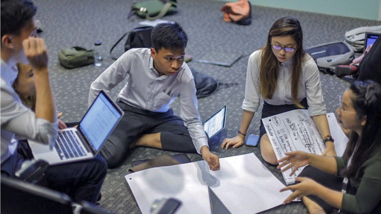 Undergraduate students from across ASEAN brainstorm ideas on making the coffee, cotton and cocoa industries more sustainable, as part of this year’s Youth Ecosperity Dialogue.